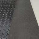 Rubber-Cal Diamond-Plate Rubber Flooring Rolls - 3 mm x 4 ft x 3 ft Rolls - Black