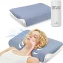 Mellow Sleep Pillow for Side & Back Sleepers - Cervical Neck Pillows for Neck Support & Shoulder Pain Relief, Ice Silk Pillowcase, Eco Friendly & Durable Material