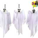 JOYIN 2 PCS 27.5" Halloween Decoration Hanging Ghosts Outdoor, Halloween Flying Ghost Decor for Tree Front Yard Patio Lawn Garden Party Supplies and Holiday Decorations