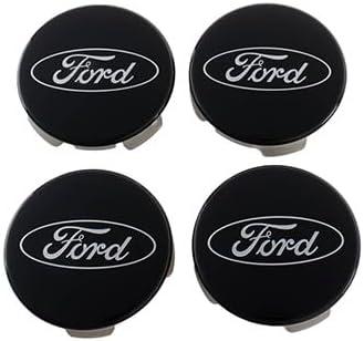 Ford Truck/SUV Black and Chrome Wheel Center Cap Kit for F-150 (4 Center Caps)