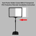 Sign Holder Stand,Sign Stand for Display,Adjustable Sign Holders For Table Top,Table Sign Holders 8.5 x 11,4 Packs, (Black, 39''height 4pcs)