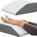 8" Leg Elevation Pillows Memory Foam Leg Support Bed Wedge Pillow Leg Elevated for Sleeping, Leg Pillows Good for Back& Knee& Hip& Ankles, Flat Top 8 inch Height