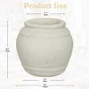 Briful Rustic Ceramic Farmhouse Vase, 5.9" Vintage Textured Pottery Jar
