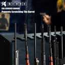 Gun Rack Stand Indoor, Upgraded Wooden Floor Rifle Rack Stand, Height-Adjustable Gun Display Rack Holds up to 9 Long Guns and 8 Handguns, 9 Slots