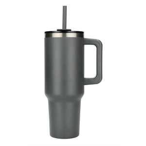 Vessel Tumbler 40oz – Insulated Stainless Steel Travel Mug with Handle & Straw – Keeps Drinks Hot or Cold for Hours – Spill-Resistant, Eco-Friendly, Cupholder Friendly – Matte Black 