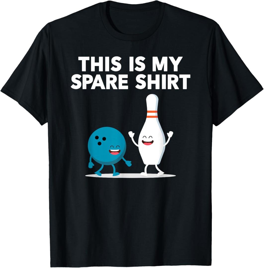 Funny Bowling Tee for Men Women Boys & Girls | Spare Shirt T-Shirt,small