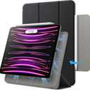 JETech Magnetic Case ONLY for iPad Pro 11 Inch (2022/2021/2020/2018 Model), and iPad Air 5/4 (10.9-inch 2022/2020), Support Pencil 2nd Gen Charging, Magnetic Attachment (Black)