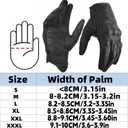 sibewora Motorcycle Gloves for Men Motocycle Gloves Touchscreen Full Finger Leather Gloves Riding Driving Biker Glove Black (XXL)