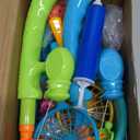 NIPLOOOW Pool Fishing Toys Games, Water Table Bathtub Toy with Inflatable Pool Pole Rod Net Plastic Floating Fish, Birthday Gifts for Kids Age 3 4 5 6 Year Old, Kids Outdoor Toys