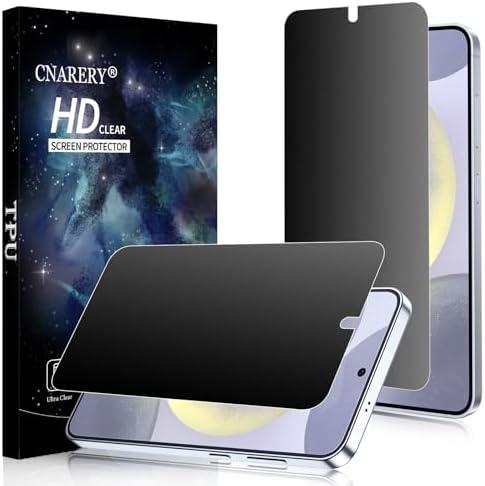 Cnarery 2 Pack 4 Way 360 ° Matte Privacy Screen Protector for Samsung Galaxy S24 Plus 6.7 Inch[Not Glass], Anti-Scratch, Anti-Glare, Support fingerprint