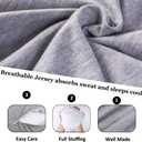 1 MIDDLE ONE Pregnancy Pillow, C Shaped Full Body Pillow for Maternity Support, Pregnant Women Sleeping Pillow with Jersey Cover (Light Grey)