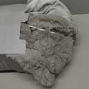 Heated Blanket Throw with 1/2/4/6/8 Hours Auto-Off 10 Heat Level, 50'' * 60'' Cozy Faux Rabbit Fur Bubble Electric Blanket with Overheat Protection(Light Grey)