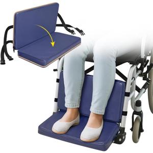 Wheelchair Footrest Leg Rest Elevating Pads, Wheelchair Pedals Leg Support Extension, Elevated Foot Rest Accessories for Wheel Chair, Footrests Extender Protector Cushion with Adjustable Straps