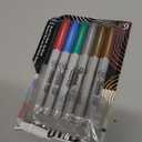 Sharpie Metallic Permanent Markers, Fine Tip, Assorted Colors, 6 Count - Arts & Crafts, Quick Drying, Great for Dark Surfaces