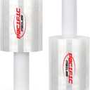 Stretch Wrap, Pacific Mailer 5In 1000Ft 80 Gauge Thick (20 Micron) Mini Clear Industrial Stretch Wrap Film with Handle, Self Adhering for Pallet Wrap, Moving, Warehouse [Pack of 2]