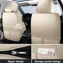 DHAEY Car Seat Covers for Lexus RX 350 2007-2025, Luxury Breathable Seat Cover, Nappa Leather, Wear-Resistant, Anti-Slip, Quick Installation, 2PCS Front, Beige