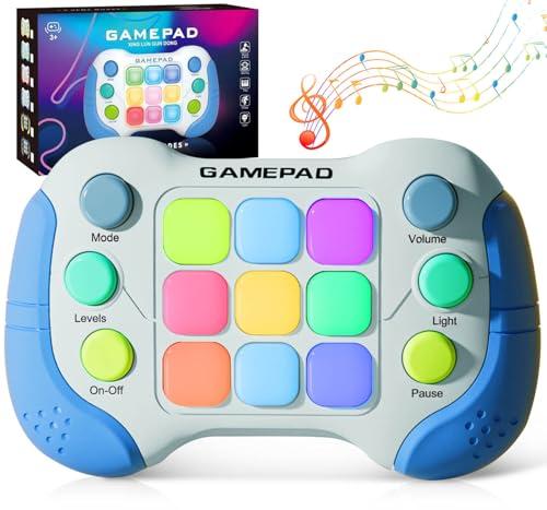 YouJabz Portable Game Console, Upgraded Quick Press Game, Light up Fidget Toy for Boys Girls Toddler, Fast Push Controller, Mini AutismToys Gaming Gift for Children Student, Back to School
