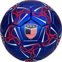 Western Star Soccer Ball USA  Official Match Weight - 4 Colors - Youth & Adult Soccer Players - Attractive and Durable Design (Navy Blue), Size 4