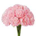 Sahoottie 10 Pcs Artificial Peony Flowers Fake Peonies Silk Flower with Stems for Home Mothers Day Wedding Party Decorations (Pink)
