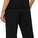 CHICZONE Two Piece Summer Sets for Women Casual Travel Vacation Outfits Wide Leg Crop Pants Lounge Sets (Black, L)