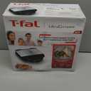 T-fal Compact Sandwich Maker, Stainless Steel, Easy to Clean, Indicator Lights, Cool Touch Handle, Grilled Cheese, Panini, 625 Watts, Black