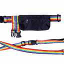 The Animal Shop Hand Free Dog Leash with Pouch, Waist Leash for Dog Walking, Dog Running Leash Hands Free Dog Leash for Small Dogs Medium or Large Pride Rainbow