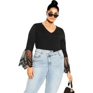 City Chic Women's Plus Size Jumper Scarlett (Black)