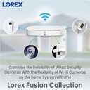 Lorex 4K 8MP Wi-Fi 6 Spotlight Security Camera | Indoor/Outdoor | Color Night Vision | Smart Motion Detection | 32GB Local Storage | 2-Way Talk | IP65 Rated | No Monthly Fees | White