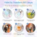 DIYGEMDOT 6 Pack DIY Paint by Numbers Kit for Adults & Beginners, A Walk in The Rain Easy Paint by Number Kits, 9.8 X 13.8 inches for Home Decor (Z002)