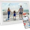 Frameo 10.1" Digital Picture Frame with 32GB Memory White WiFi Electronic Photo Frame 1280 x 800 IPS HD Touch Screen Auto-Rotate Slideshow Wall Mountable Share Photos/ Video Remotely Anywhere
