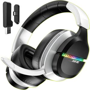 WF18 Wireless Gaming Headset, Up to 100H Battery, 2.4GHz & Bluetooth 5.3, 7.1 Surround Sound for FPS, Battle Royale & Sports Games for ps5, PC, Switch, Mobile