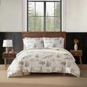 Eddie Bauer - Twin Duvet Cover Set, Super Soft Bedding with Matching Sham(s), Bedding Set, Oeko-Tex Certified (Rocky Mountain Cabin Grey, Twin)