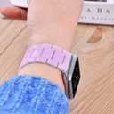 4 x Resin Band Bracelet for Apple Watch Series 7/6/SE/5/4/3/2/1 (Purple, 42mm/44mm)