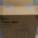 Qcen Juicer Machine, 800W Centrifugal Juicer Extractor with Wide Mouth 3” Feed Chute for Fruit Vegetable, Easy to Clean, Stainless Steel, BPA-free (Black)