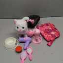 Golray Cat Toys for Kids Girls Gift, Electronic Interactive Plush Toy Cat Can Walk and Meow - 16 Pcs Carrier & Pet Groom Feed Care Pretend Play Set, Birthday Gift for Toddler Little Girl 3 4 5 6 7 8 9