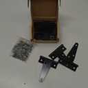 FGen 10pcs 3-inch Galvanized T-Shaped & Triangular Hinge Door (Black)