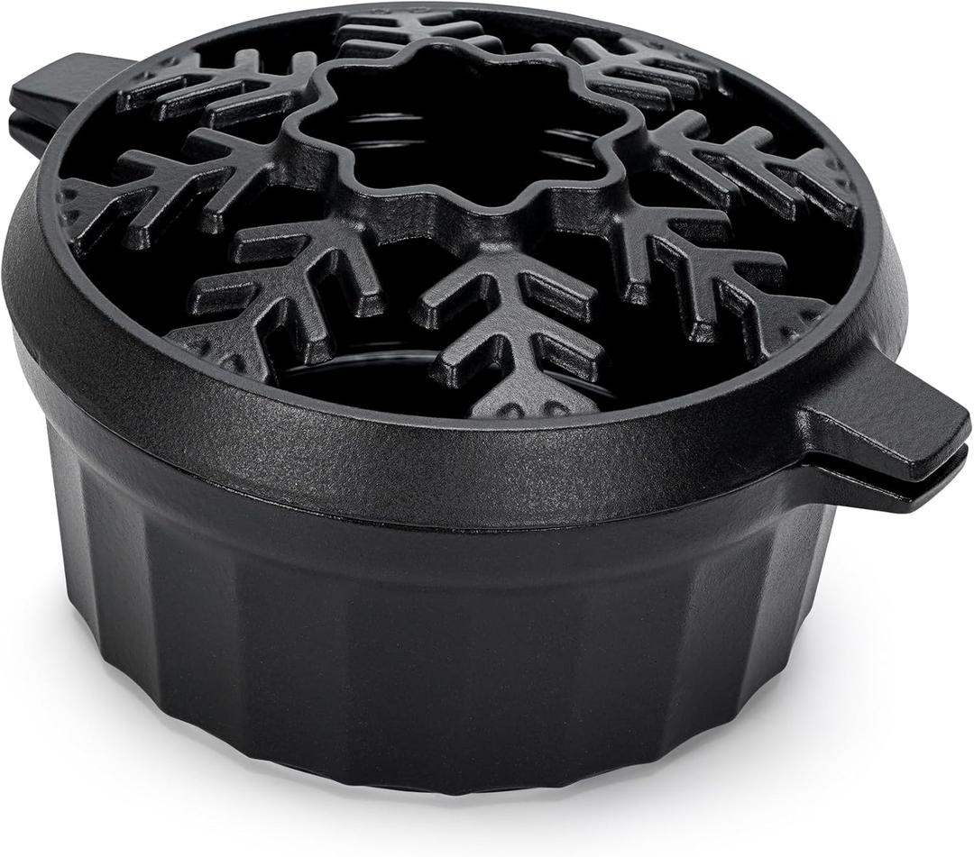 WILLOW WEAVE Cast Iron Wood Stove Steamer 2.5 Quart with Large Opening Top - Flake Black