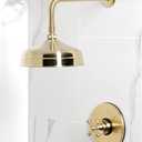 Kingston Brass KB6337AXSO Restoration Single-Handle Pressure Balanced Shower Faucet, Brushed Brass