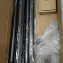 TONIAL 3/4 Curtain Rods 32 to 86 Inch(2.6-7.2ft), Telescoping Splicing Single Rods for Windows 54 to 82 Inch(4.5-6.8ft) Decorative Drapery Rod with Acrylic Diamond Finial, Black