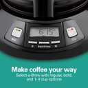 Hamilton Beach 12 Cup Programmable Drip Coffee Maker Machine, Regular & Bold Brew Options, Auto Pause and Pour, Glass Carafe, Black Stainless (46293J)