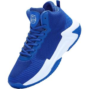 Beita High Upper Basketball Shoes for Men Sneakers Breathable Sports Shoes Anti Slip (10, Classic Blue)