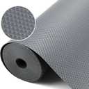 Shelf Liner, Cabinet Liner, Non Adhesive Kitchen Plastic Drawer Liner, Non Slip Shelf Liners for Kitchen Cabinets, Pantry, Shelves, Under Sink Mats (Grey, 12 x 240 inch) (12"W x 240"L, Gray)