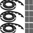 Gardzen 1.5" x 100' Landscape Edging Kit, Garden Edging Coil Comes with 120 Pcs Spikes, No Dig Lawn Border Design