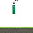 Ottsuls Shepherds Hooks with 5 Prongs Base for Outdoor - 92" Adjustable Bird Feeder Pole for Outside Hanging, Garden, Hummingbird Feeder, Plant Baskets, Solar Light Lanterns, Wedding Decor (1 Pack)