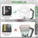 Blender Lid Replacement for Ninja 72 OZ Pitcher, Locking Lid Compatible with BL610 BN750 CO610B BN751 DB751A BN801 CT610, Ninja New Model Blender Replacement Parts