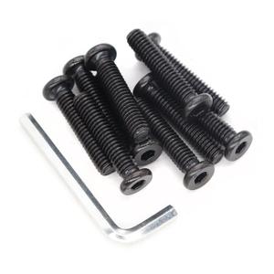 binifiMux 6-Pack Black 5/16-18 x 1 Inch Black Hex Socket Cap Screws Bolts for Furniture Chair Table Desk Crib Bed, Full Thread