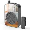 PRUNUS A10 Voice Amplifier Wireless with Lavalier Microphone Charging &Storage,Portable Voice Amplifier with Laple Mic Speaker,Mini Voice Amplifier for Classroom,Speech,Training Outdoor-Black