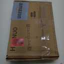 HUANUO 32 inches Dual Monitor Stand up to 17.6lbs, High-Grade Aluminum Free-Standing Dual Monitors Mount for 2 Screens. Fully Adjustable Dual Monitor Stand for Desk with Tilt, Swivel, Rotation, White