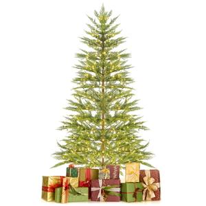  6.5 FT Pre-Lit Christmas Tree Hinged with 470 PE Branch Tips Timer & 430 Lights