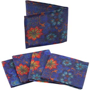 4PCS Mahjong Card Sleeve: Fit Large Print Size | 6 1/8" x4 3/4" Soft Printed Fabric Card Protector Holder with Plastic Case - Mahjong Accessories and Gifts Scorecard Cover Pocket